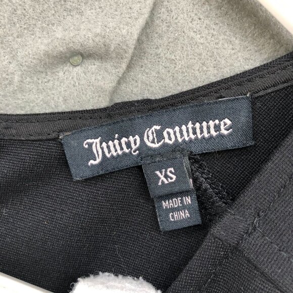 Juicy Couture Mini Dress XS Black Short Sleeve Fit Flare Formal Cocktail - Picture 7 of 11